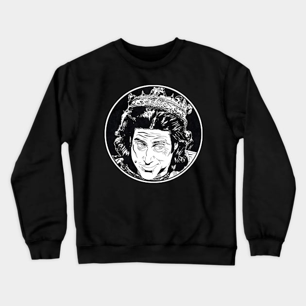 PRINCE JOHN - Robin Hood Men in Tights (Circle Black and White) Crewneck Sweatshirt by Famous Weirdos